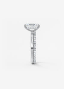 north south radiant cut classic four claw prong frank darling engagement ring classic solitaire hidden halo platinum