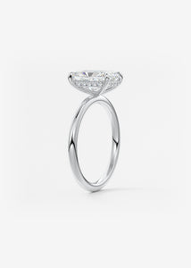 north south radiant cut classic four claw prong frank darling engagement ring classic solitaire hidden halo platinum