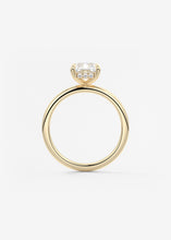 north south radiant cut classic four claw prong frank darling engagement ring classic solitaire hidden halo yellow gold