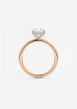 north south radiant cut classic four claw prong frank darling engagement ring classic solitaire two tone platinum rose gold