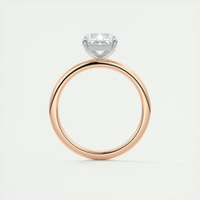 north south radiant cut classic four claw prong frank darling engagement ring classic solitaire two tone platinum rose gold