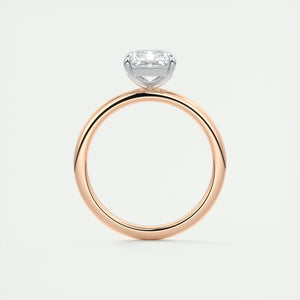 north south radiant cut classic four claw prong frank darling engagement ring classic solitaire two tone platinum rose gold