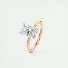north south radiant cut classic four claw prong frank darling engagement ring classic solitaire two tone platinum rose gold