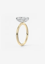 north south radiant cut classic four claw prong frank darling engagement ring classic solitaire two tone platinum yellow gold