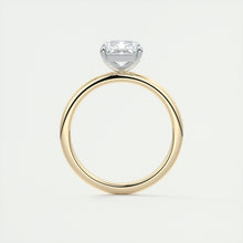 north south radiant cut classic four claw prong frank darling engagement ring classic solitaire two tone platinum yellow gold