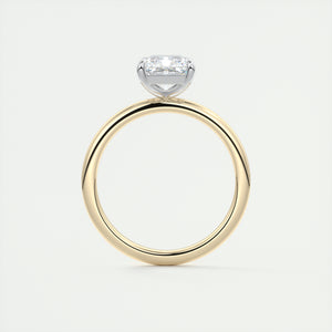 north south radiant cut classic four claw prong frank darling engagement ring classic solitaire two tone platinum yellow gold