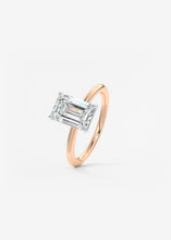 north south emerald classic solitaire 4 prong frank darling engagement ring two tone platinum rose gold