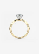 north south emerald classic solitaire 4 prong frank darling engagement ring two tone platinum yellow gold