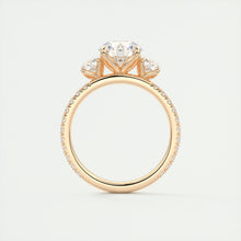 Royale Three Stone Pavé | Round