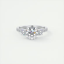 Royale Three Stone Pavé | Round