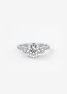 Royale Three Stone Pavé | Round