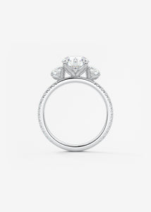Royale Three Stone Pavé | Round