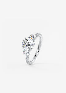 Royale Three Stone Pavé | Round
