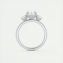 Royale Three Stone Pavé | Round
