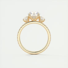 Royale Three Stone Pavé | Round
