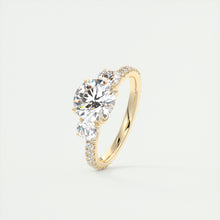 Royale Three Stone Pavé | Round