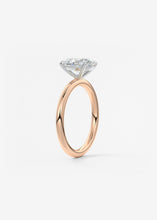 oval 4 claw prong solitaire classic frank darling engagement ring two tone rose gold platinum
