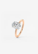 oval 4 claw prong solitaire classic frank darling engagement ring two tone rose gold platinum