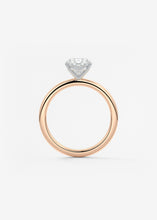 oval 4 claw prong solitaire classic frank darling engagement ring two tone rose gold platinum
