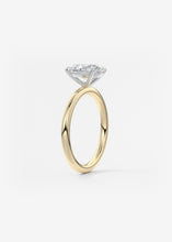 oval 4 claw prong solitaire classic frank darling engagement ring two tone yellow platinum
