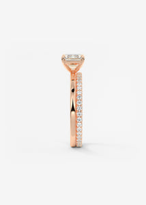 east west emerald classic modern solitaire frank darling engagement ring rose gold