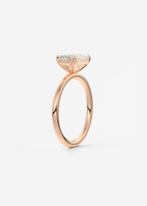 east west emerald classic modern solitaire frank darling engagement ring rose gold