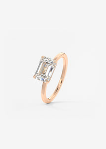 east west emerald classic modern solitaire frank darling engagement ring rose gold