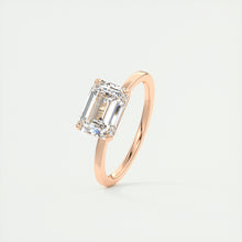 east west emerald classic modern solitaire frank darling engagement ring rose gold
