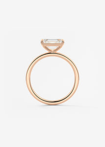 east west emerald classic modern solitaire frank darling engagement ring rose gold