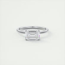 east west emerald classic modern solitaire frank darling engagement ring platinum