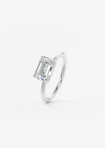 east west emerald classic modern solitaire frank darling engagement ring platinum