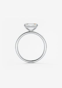 east west emerald classic modern solitaire frank darling engagement ring platinum