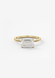 east west emerald classic modern solitaire frank darling engagement ring yellow gold