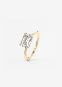east west emerald classic modern solitaire frank darling engagement ring yellow gold