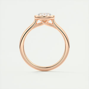 Vintage inspired oval bezel set Frank Darling diamond engagement ring with millgrain detailing and a low profile trellis basket in rose gold