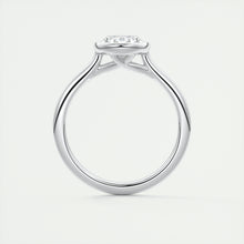 Vintage inspired oval bezel set Frank Darling diamond engagement ring with millgrain detailing and a low profile trellis basket in platinum