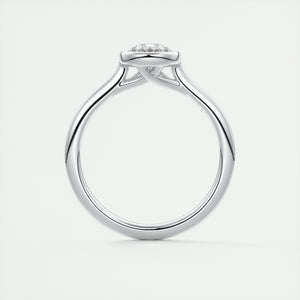Vintage inspired pear bezel set Frank Darling diamond engagement ring with millgrain detailing and a low profile trellis basket in platinum