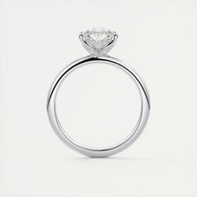 Pear cut solitaire Frank Darling lab grown diamond engagement ring with floral prongs, low profile basket and 1.8mm round band in white gold