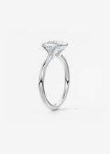 cushion half bezel engagement ring