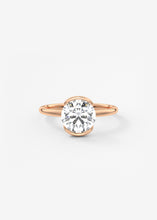 round half bezel engagement ring