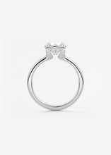 round half bezel engagement ring stack