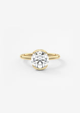 round half bezel engagement ring