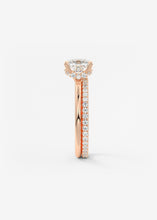 cushion claw prong low profile plunge modern frank darling engagement ring solitaire rose gold