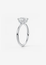 cushion claw prong low profile plunge modern frank darling engagement ring solitaire platinum