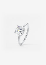 cushion claw prong low profile plunge modern frank darling engagement ring solitaire platinum