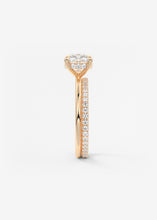 Cushion Hidden Halo Engagement Ring Rose Gold