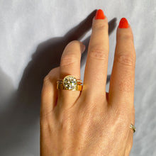 Round bezel bahtub vintage frank darling engagement ring solitaire yellow gold
