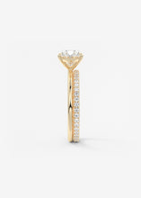East West Oval Solitaire Engagement Ring in Yellow Gold