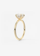 Cushion Hidden Halo Engagement Ring Yellow Gold