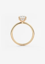 Cushion Hidden Halo Engagement Ring Rose Gold